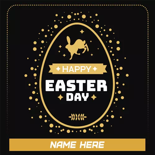 Write Name On Bunny Easter Eggs Images